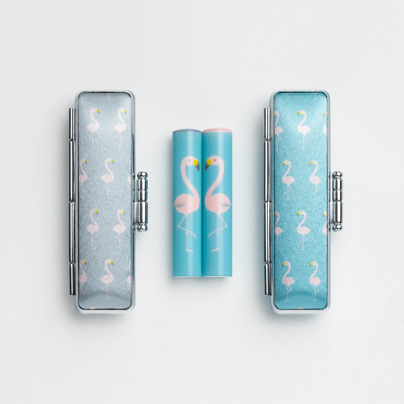 フラミンゴ ターコイズブルー グレー×ピンク (2本セット)