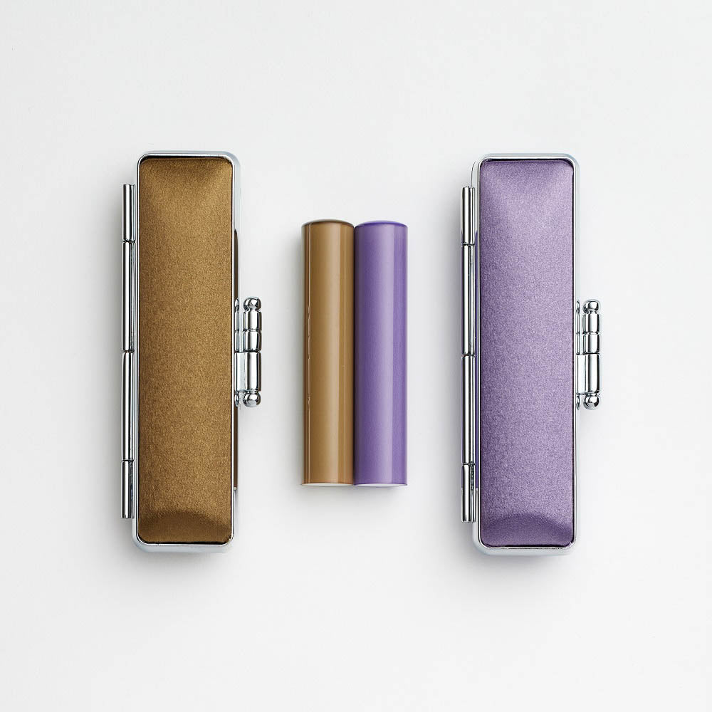 monochrome ライトブラウン×パープル (2本セット)