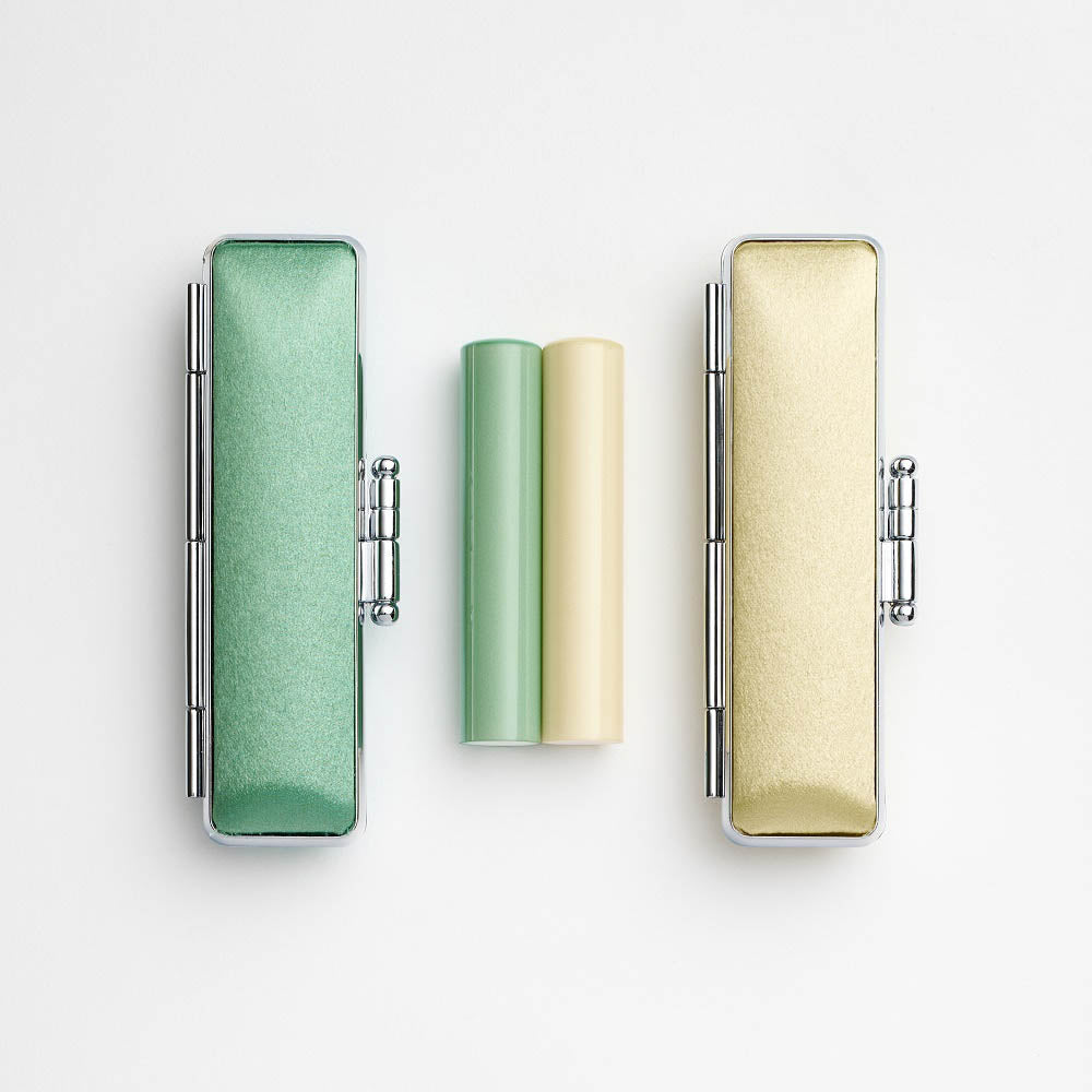 monochrome スモーキーグリーン×クリームイエロー (2本セット)