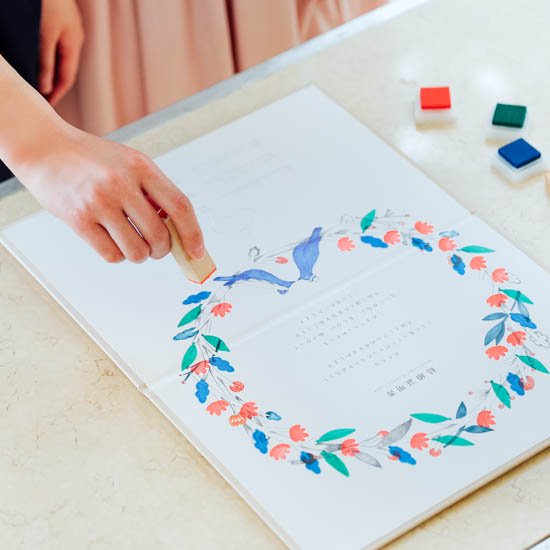 gardenセット [ボックス／結婚証明書／スタンプ台セット]