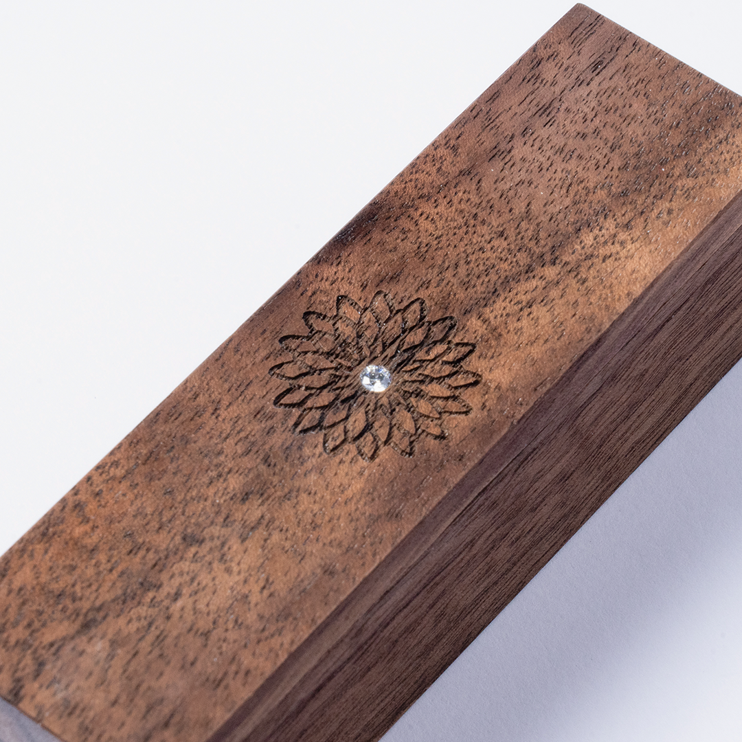 [数量限定]あわじ結び(蓋石付き) ウォールナット2本セット