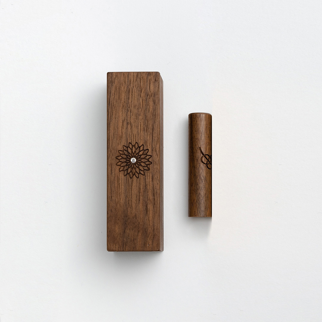 [数量限定]あわじ結び(蓋石付き) 　ウォールナット単品